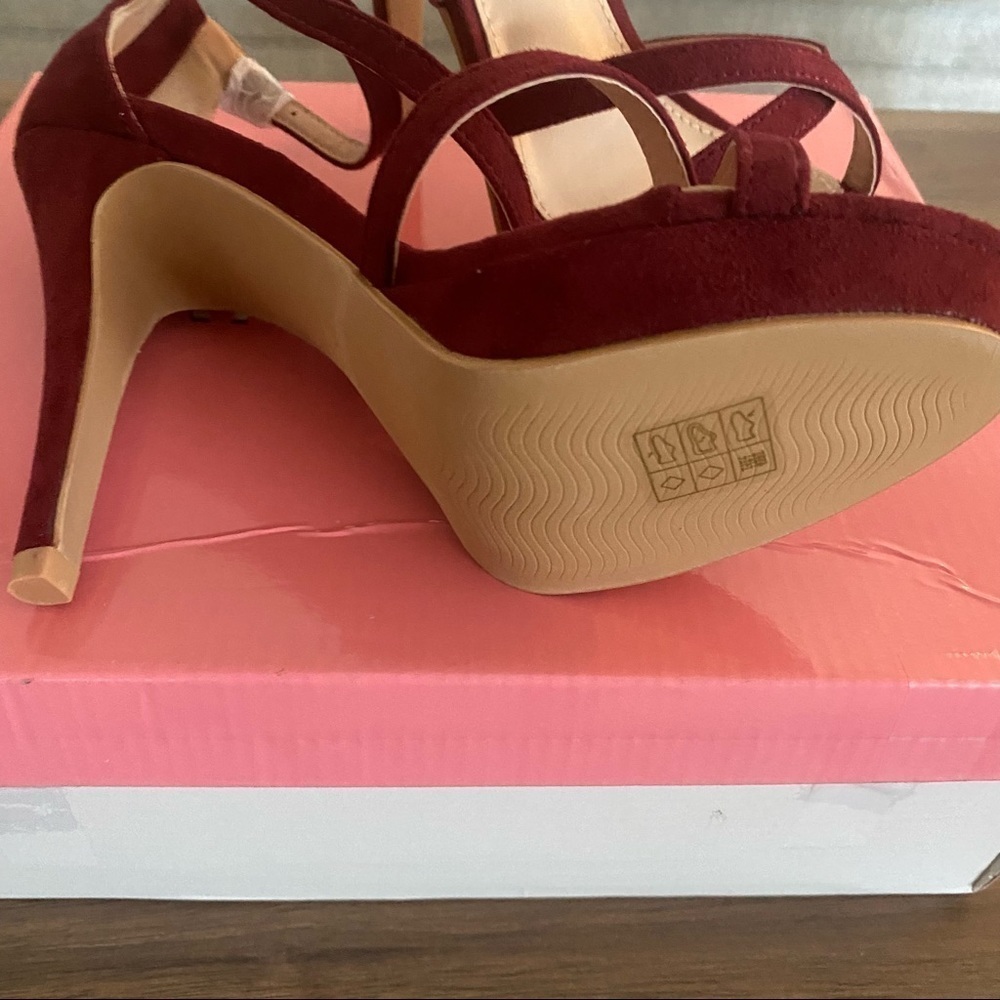 Allegra K Women's Sandals Solid Stiletto HeelsZipper
Ankle Strap Size 7 NWT - Picture 2 of 9
